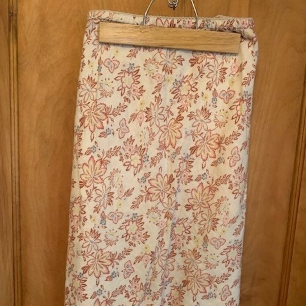 J. Jill Linen Skirt L Fall Print